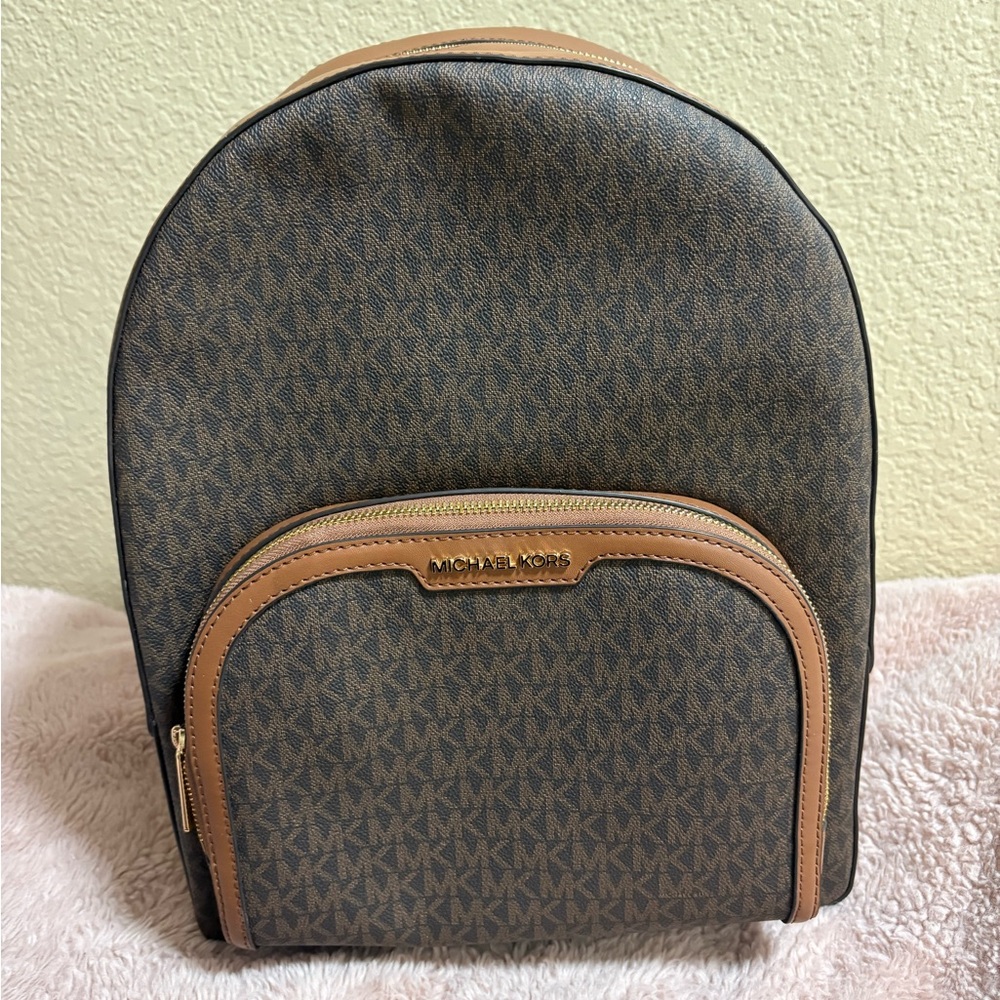 Michael Kors Monogram Brown Backpack